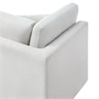 Pemberly Row Ivory Performance Fabric Corner Wedge Accent Chair