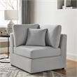 Pemberly Row Gray Performance Fabric Corner Wedge Accent Chair