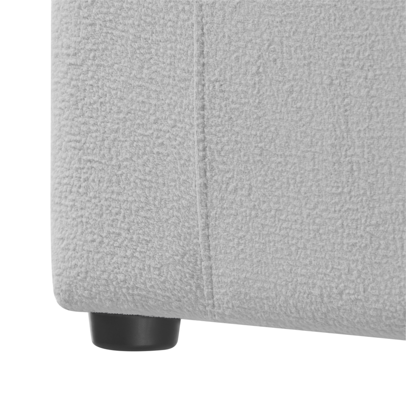 Pemberly Row Gray Performance Fabric Corner Wedge Accent Chair