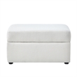 Pemberly Row Contemporary Ivory Performance Fabric Storage Ottoman