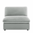 Pemberly Row 4-piece XL Chofa Sectional in Plush Gray Cord-like Fabric