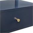 Pemberly Row Midnight Blue Wood 1-Drawer Nightstand with Floating Top