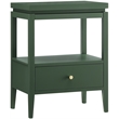 Pemberly Row Vintage Green Wood 1-Drawer Nightstand with Floating Top