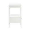 Pemberly Row White Wood 1-Drawer Nightstand with Floating Style Top