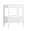 Pemberly Row White Wood 1-Drawer Nightstand with Floating Style Top