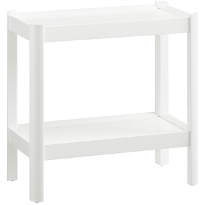 Pemberly Row Modern White Wood Tray-Top Farmhouse Nightstand