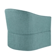 Pemberly Row Egg Blue Polyester Fabric Skirted Swivel Accent Chair