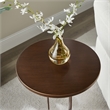 Pemberly Row Contemporary Antique Bronze Metal Round Accent Table