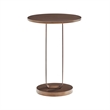 Pemberly Row Contemporary Antique Bronze Metal Round Accent Table