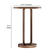Pemberly Row Contemporary Antique Bronze Metal Round Accent Table