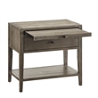 Pemberly Row Contemporary 1-Drawer Weathered Gray Wood Nightstand
