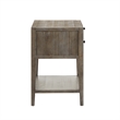 Pemberly Row Contemporary 1-Drawer Weathered Gray Wood Nightstand