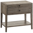 Pemberly Row Contemporary 1-Drawer Weathered Gray Wood Nightstand