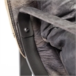 Pemberly Row Hornet Black Leather Body Metal Frame Accent Chair