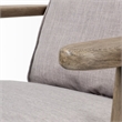 Pemberly Row Flint Gray Fabric Covered Wooden Frame Accent Chair