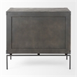 Pemberly Row Dark Brown Wood & Iron Three Drawer Accent Cabinet