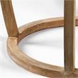 Pemberly Row Round Top Light Brown Wood & Glass Accent Table