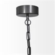 Pemberly Row Contemporary Bead Bowl-Style 4 Bulb Chandelier in Black