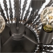 Pemberly Row Contemporary Bead Bowl-Style 4 Bulb Chandelier in Black