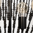 Pemberly Row Contemporary Bead Bowl-Style 4 Bulb Chandelier in Black
