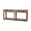 Pemberly Row 72x30 LIGHT BROWN WOOD FOUR DRAWER CONSOLE TABLE