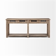Pemberly Row 72x30 LIGHT BROWN WOOD FOUR DRAWER CONSOLE TABLE
