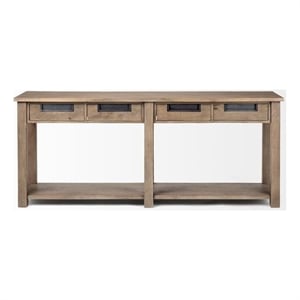 Pemberly Row 72x30 LIGHT BROWN WOOD FOUR DRAWER CONSOLE TABLE