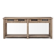 Pemberly Row 72x30 LIGHT BROWN WOOD FOUR DRAWER CONSOLE TABLE