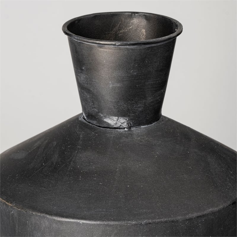 Pemberly Row Modern / Contemporary Black Metal Urns (Set of 2)