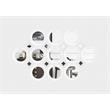 Pemberly Row Contemporary 16.5x16.5 Star White Wood Frame Mirror
