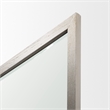 Pemberly Row Modern Transitional 26x22 Brown Wood Frame Mirror
