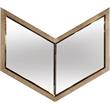 Pemberly Row Modern Transitional 26x22 Brown Wood Frame Mirror