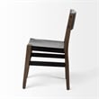 Pemberly Row Brown Dining Chair with Solid Indian Mango Wood (Set of 2)