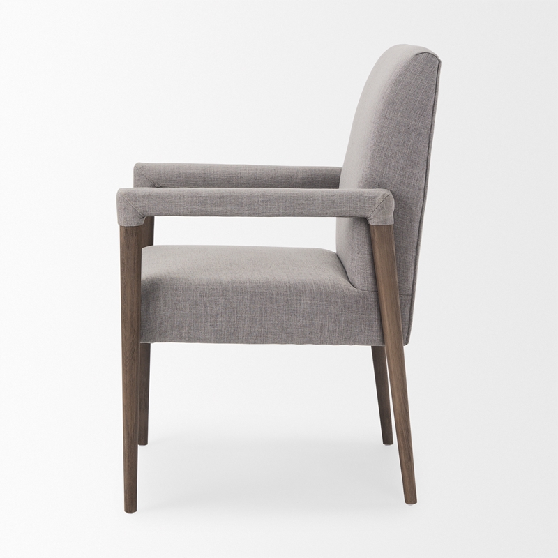 Pemberly Row Modern / Contemporary Fabric Flint Gray Finish Chair