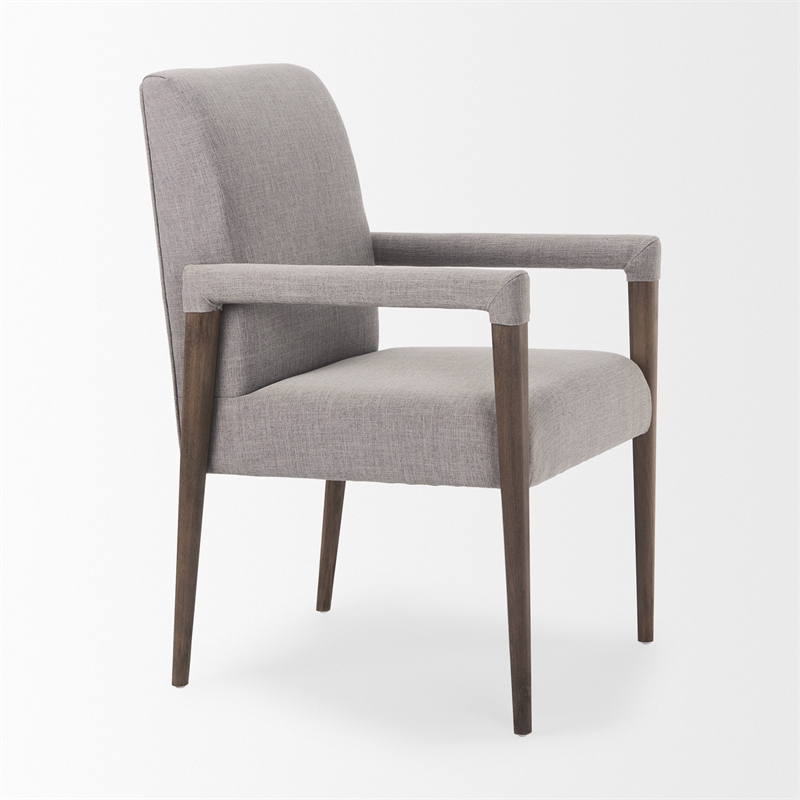 Pemberly Row Modern / Contemporary Fabric Flint Gray Finish Chair