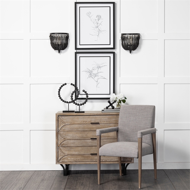 Pemberly Row Modern / Contemporary Fabric Flint Gray Finish Chair