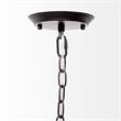 Pemberly Row Contemporary Metal Chassis 12 Light Chandelier in Black