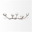 Pemberly Row Distressed Gold Metal Creeper Five Candle Table Candle Holder