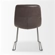 Pemberly Row Black Faux-Leather Iron Frame Dining Chair (Set of 2)