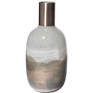 Pemberly Row Transitional Tall Gradient Blue Glass Gourd Style Vase