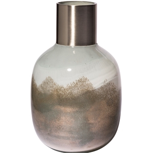 Pemberly Row Transitional Short Gradient Blue Glass Gourd Style Vase