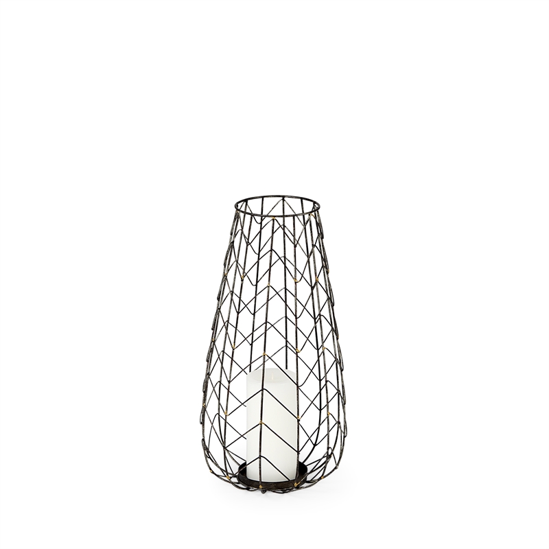 Pemberly Row Petiole Small Gold Toned Metal Table Candle Holder