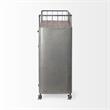 Pemberly Row Modern Mid-Century 2 Door Cabinet Bar Cart in Gray