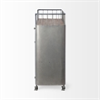 Pemberly Row Modern Mid-Century 2 Door Cabinet Bar Cart in Gray