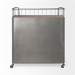 Pemberly Row Modern Mid-Century 2 Door Cabinet Bar Cart in Gray