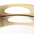 Pemberly Row Contemporary Gold Metal Mirrored Base Round Tray