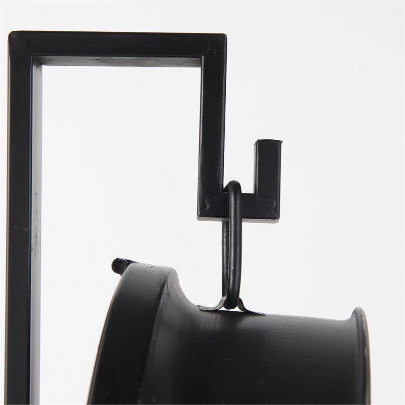 Pemberly Row Contemporary Metallic Brown Metal Hanging Table Clock