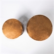 Pemberly Row 16x15 Set of Two Cylindrical Gold Metal Accent Tables