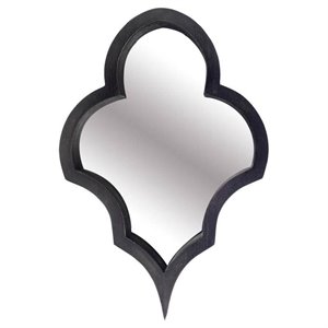 Pemberly Row Modern / Contemporary 23x34 Black Wood Frame Mirror