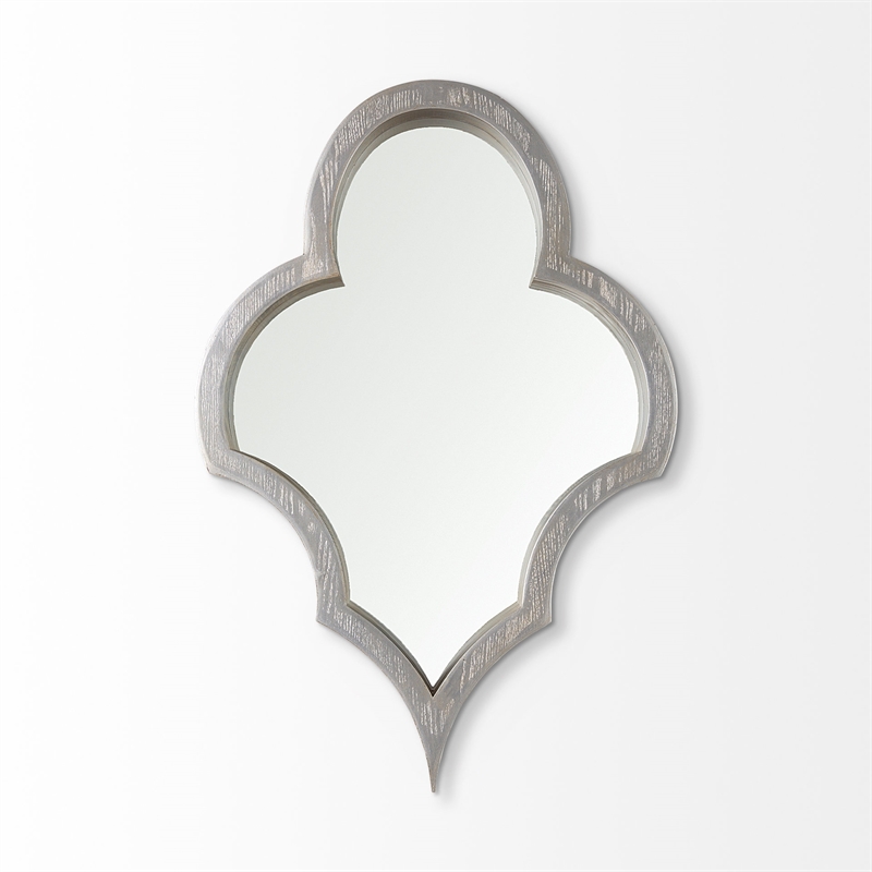 Pemberly Row Modern / Contemporary 23x34 White Wood Frame Mirror